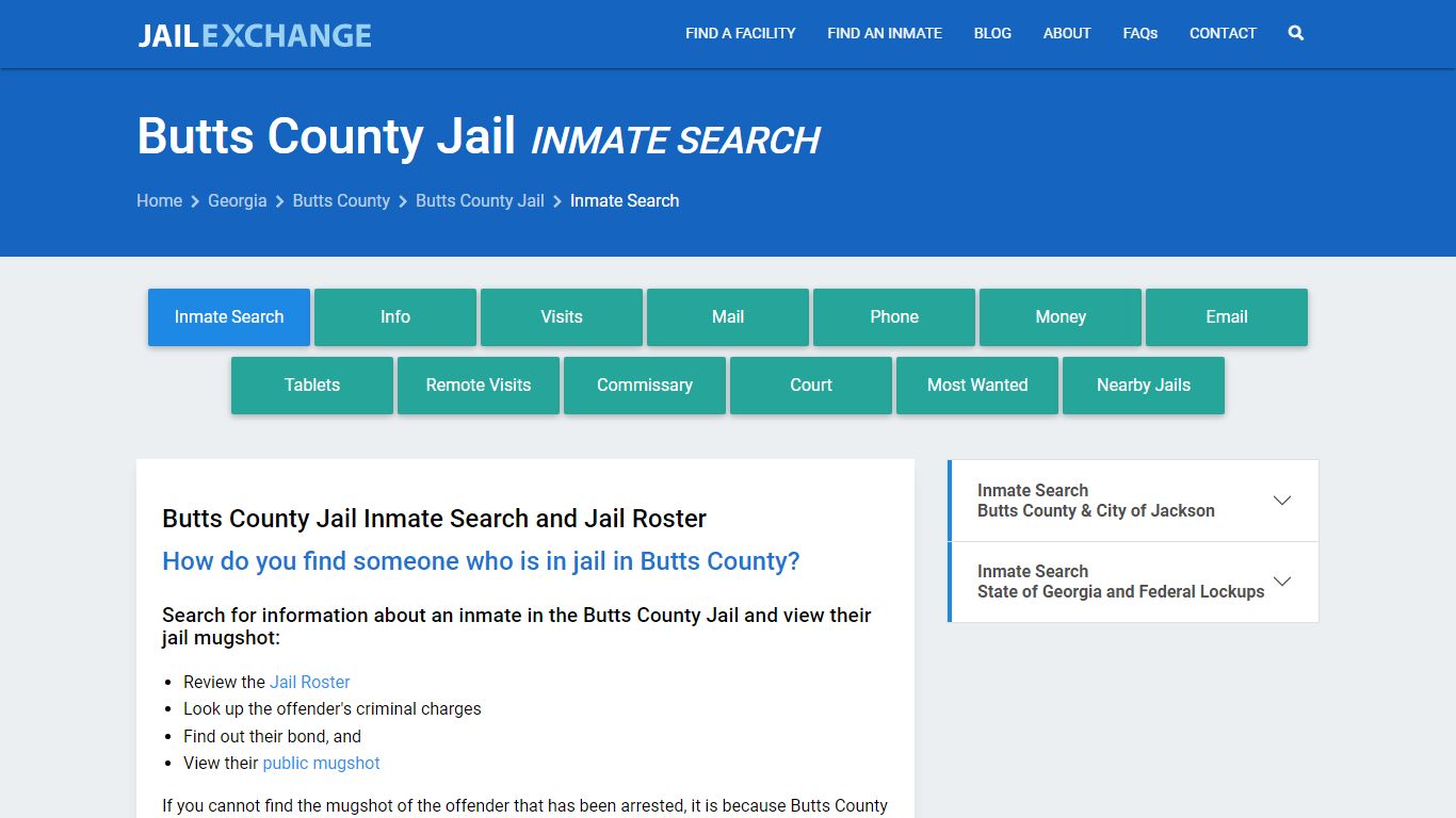 Inmate Search: Roster & Mugshots - Butts County Jail, GA